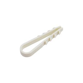 Дюбель-хомут 5-10 мм, белый, 100 штук