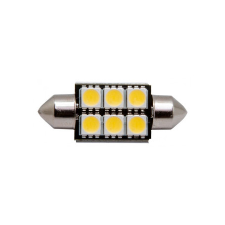 Лампа автомобильная светодиодная C5W Т11, 12V, 1.8W, SV8.5, 6500K, L36mm, CANBUS, AVS - 2 шт - Артикул A80589S_AV1