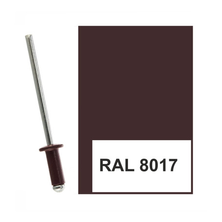 Заклепки 3.2 х 8 мм RAL 8017, темно-коричневые, 50 шт - Артикул 4067011