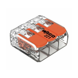 Соединительная 3-х проводная клемма WAGO 221-413 10 шт