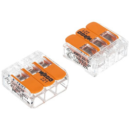 Соединительная 3-х проводная клемма WAGO 221-413 10 шт