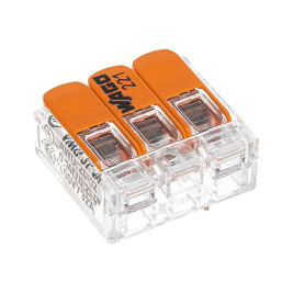 Соединительная 3-х проводная клемма WAGO 221-413 10 шт