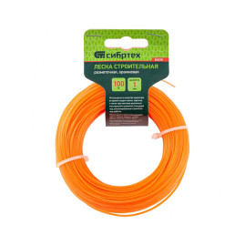 Леска строительная, 100 м, D 1 мм, цвет оранжевый