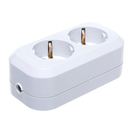 Колодка розеточная электрическая 2-х местная с/з UNIVersal