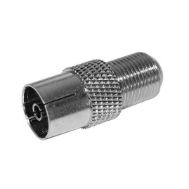 Переходник F-мама - F-штекер, цинк (4 шт)