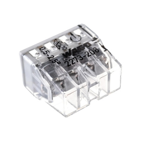 Клеммы WAGO 2273-208 на 8 проводов без пасты (10шт) - Артикул 2273-208