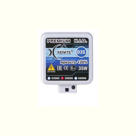 Лампа автомобильная ксеноновая D3S, 42V, 35Вт, PK32d-5, 4300К, +20% яркости, Premium XENITE - 1 шт - Артикул 1002017_XNI