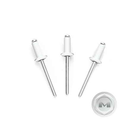 Заклепки 3.2 х 8 мм RAL 9003, сигнально-белые, 50 шт - Артикул 4067211