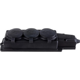 Колодка розеточная электрическая 3-х местная герметичная IP44 NE-AD