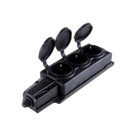 Колодка розеточная электрическая 3-х местная герметичная IP44 NE-AD - Артикул 10101030