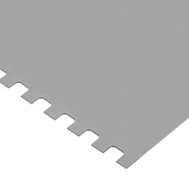 Шпатель из нержавеющей стали, 100 мм, зуб 4 х 4 мм, пластмассовая ручка