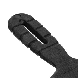 Шпатель из нержавеющей стали, 100 мм, зуб 4 х 4 мм, пластмассовая ручка