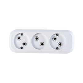 Колодка 3-х местная без заземления Makel