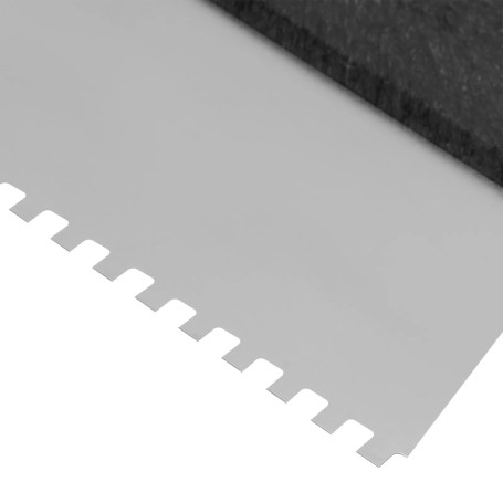 Шпатель из нержавеющей стали, 150 мм, зуб 6 х 6 мм, пластмассовая ручка - Артикул 8545911