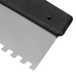 Шпатель из нержавеющей стали, 150 мм, зуб 8 х 8 мм, пластмассовая ручка