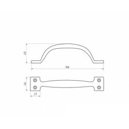 Ручка-скоба РС-120 цельнотянутая, цинк