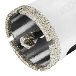 Сверло алмазное по керамограниту, 32 х 67 мм, трехгранный хвостовик