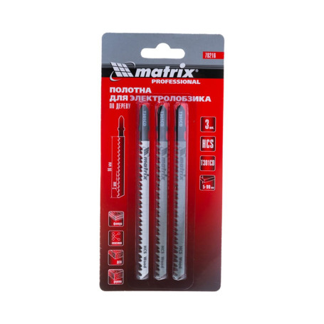 Полотна для электролобзика по дереву, 3 шт, T301CD, 90 x 3 мм, HCS - Артикул 7821611